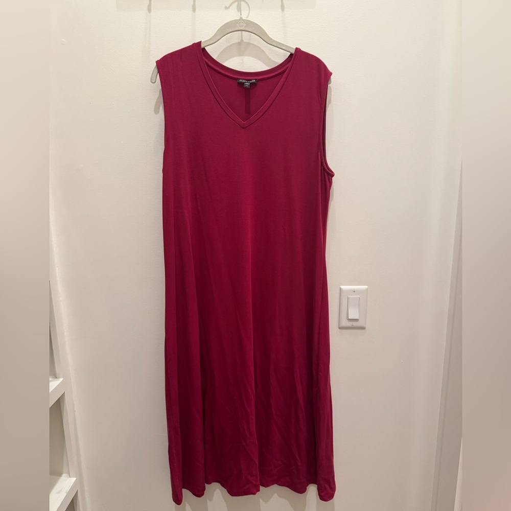Eileen Fisher Jersey Knit V-neck dress